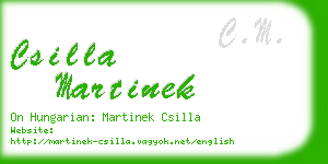 csilla martinek business card